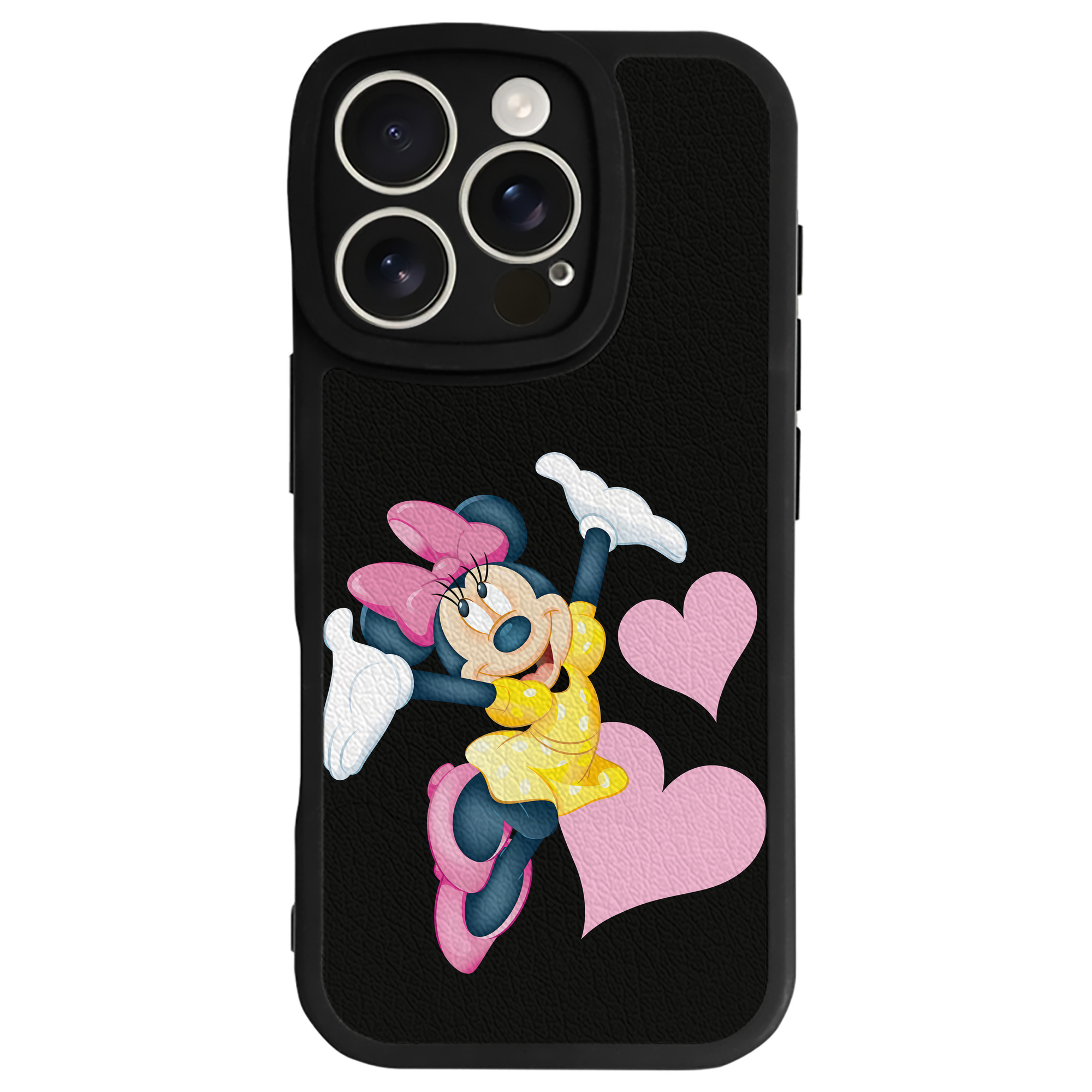 （画像用） ミッキーマウス Mickey Mouse 【iPhone 16シリーズ対応】シリコンスマホケース（レザー調） 材質：シリコン